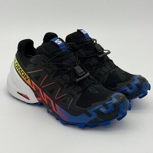 Salomon Speedcross 6 Womens Trail Running Shoes Black Blue 472023 Size 6.5